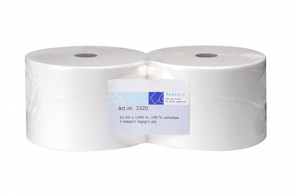 maxirollen papier 1-laags 2x1rol